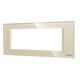 Rama decorativa aparataj modular Luxion, cu rama de fixare, 6M, auriu, sticla, Luxion, LXI-GF006G