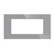 Rama decorativa aparataj modular Luxion, cu rama de fixare, 4M, gri, sticla, Luxion, LXI-GF004GY