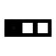 Panou intrerupator simplu+priza +priza TOUCH, sticla, negru, Luxion
