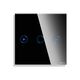 Panou intrerupator variator mini TOUCH, sticla, negru, Luxion
