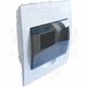 Tablou electric ABS, 6 module, incastrat, Tracon, IP40, cu usa transparenta, EDS-6/1